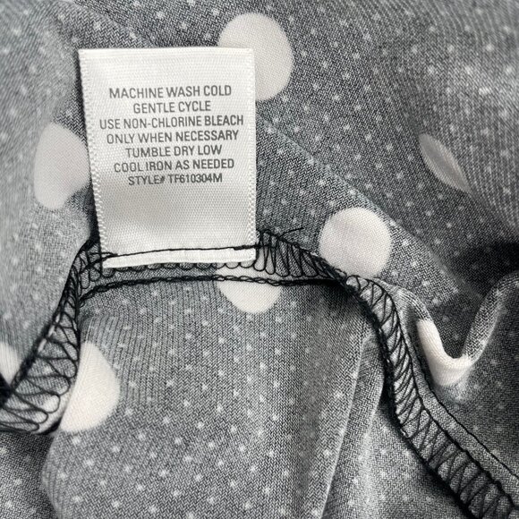 Dress Barn Vintage Black White Polka Dot Ruched Waist Cap Sleeve Midi Dress Sz 4 - Picture 12 of 13